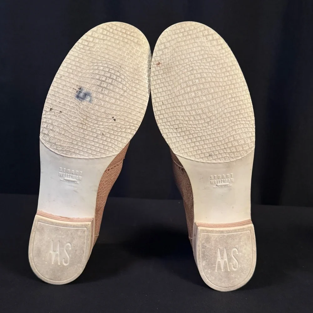 Vintage Stuart Weitzman Spectator Penny Loafers Two Tone Leather Spain Women 9 M